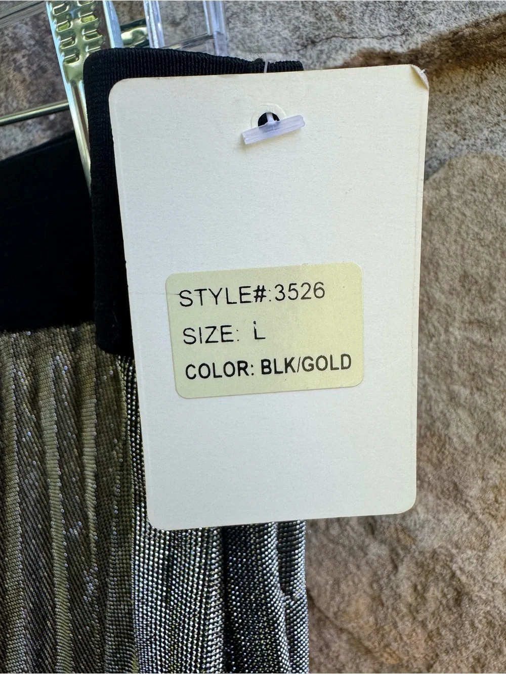 Studio West Metallic Olive-Gold and Black Pleated Midi Skirt Large Festival - Picture 4 of 12